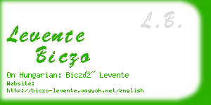 levente biczo business card